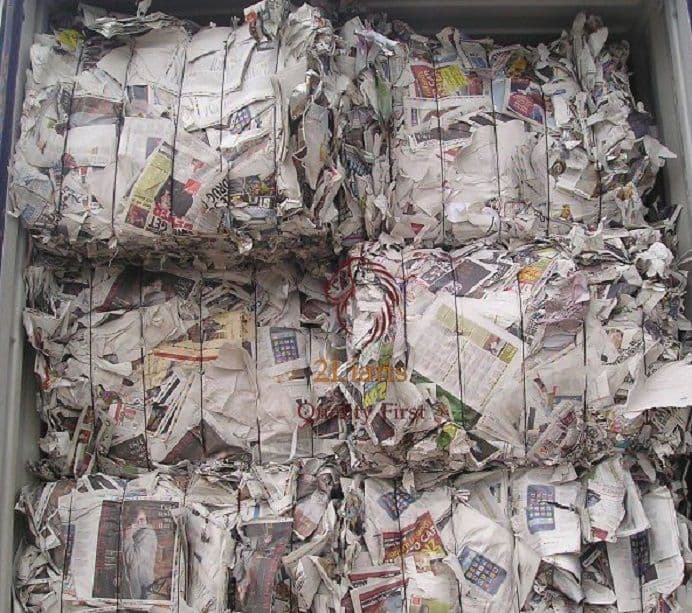 Sorted cardboard for paper mills